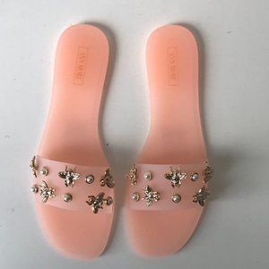 Ann More Womens Jelly Flip Flop Sandals Slippers Beige Toronto SZ 10 SKU 222405